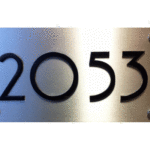 A-Stainless Steel With Raised Black Lettering