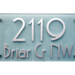 Modern Glass Contemporary Address Sign