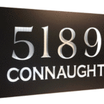 Aluminum Cut Through Black Power Coating Finish – Illuminated Sign Light Box – Modern Styling, Style 1