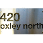 Cut-Through Stainless Steel Contemporary Sign