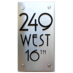 A-Stainless Steel Vertical Contemporary Sign - Style 2