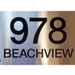 Stainless Steel Horizontal Address Sign - Style 2