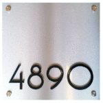 Stainless Steel Contemporary Address Sign - Brand 1