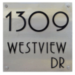 Stainless Steel Square Style Address Sign