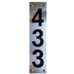 Stainless Steel Vertical Contemporary Address Sign
