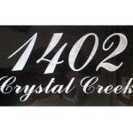 Black Gloss Stone Engraved Sign - Silver Lettering