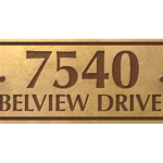 Engraved Sign - Gold Finish