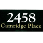 Elegant Engraved Sign - Black Stone