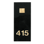 Vertical Engraved Stone Sign - Gold Lettering