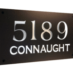 Aluminum Cut Through Black Power Coating Finish – Illuminated Sign Light Box - Modern Styling