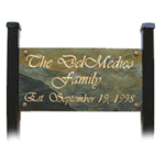 Porcelain Engraved Lawn Sign