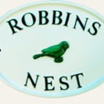 Classic Oval Cast Look Address Sign - Light Blue