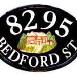 Classic Oval Cast Look Address Sign - Black Style 2