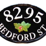 Classic Oval Cast Look Address Sign - Black Style 3