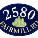 Classic Oval Cast Look Address Sign - Blue