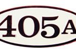 Classic Oval Cast Look Address Sign - White