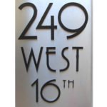 Stainless Steel Vertical Address Sign - Style 02