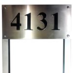 New - Stainless Steel Lawn Sign - Style 3
