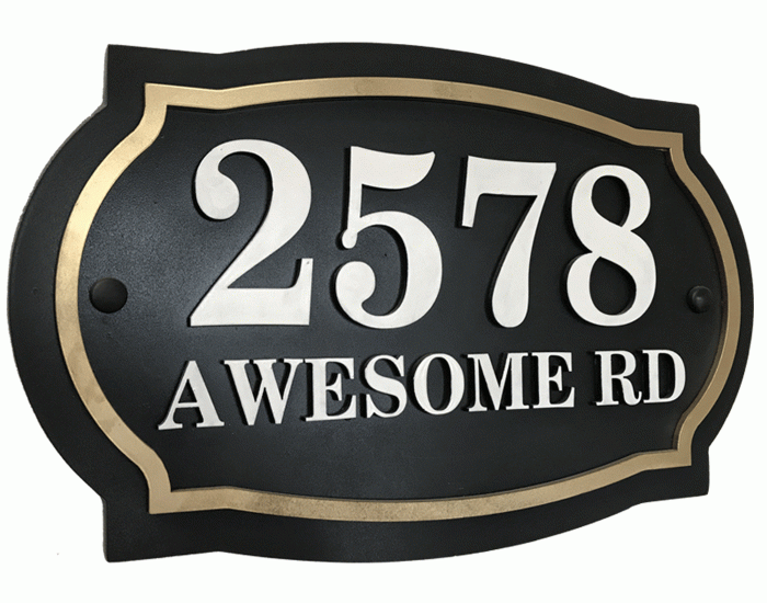 Cast Look Sign - Style 01 - Address Signage Company