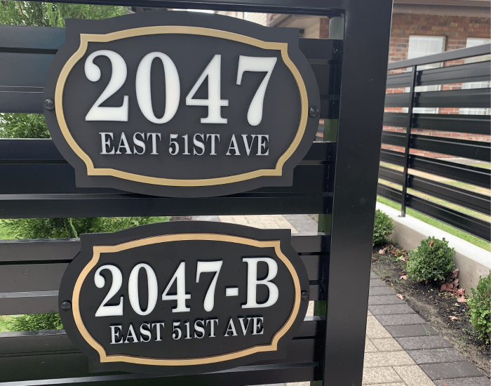 Cast Look Sign - Style 01 - Address Signage Company