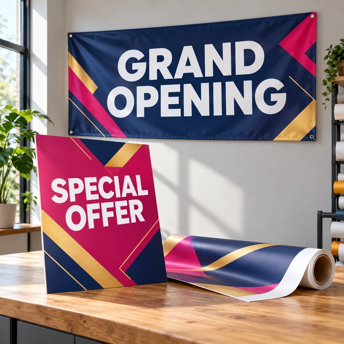 Person holding a red promotional poster with white “Special Deal” and “Limited Time Offer” lettering.