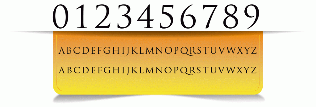 Trajan 3D letters and numbers for elegant address and office signs