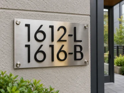 Stainless Steel Laneway and Basement Address Sign