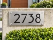 Brushed Stainless Steel House Number Plaque
