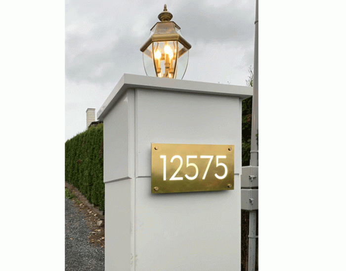 Gold Brushed Illuminated Sign - ASC