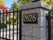 Black Address Plaque with Raised Aluminium Numbers