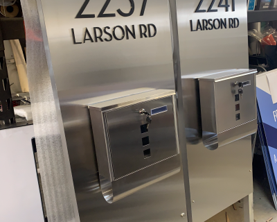 1-Modern Sign & Mailbox - ASC Signage.