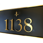 Brass Finish matte black Sign - ASC Signage.