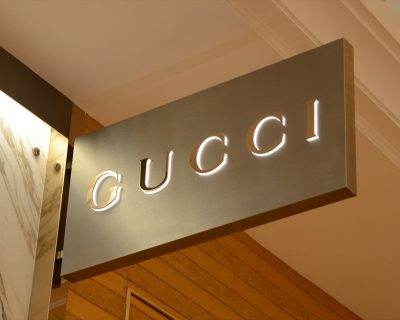 Gucci edge lit LightBox signs - Business sign Vancouver - ASC Signage.