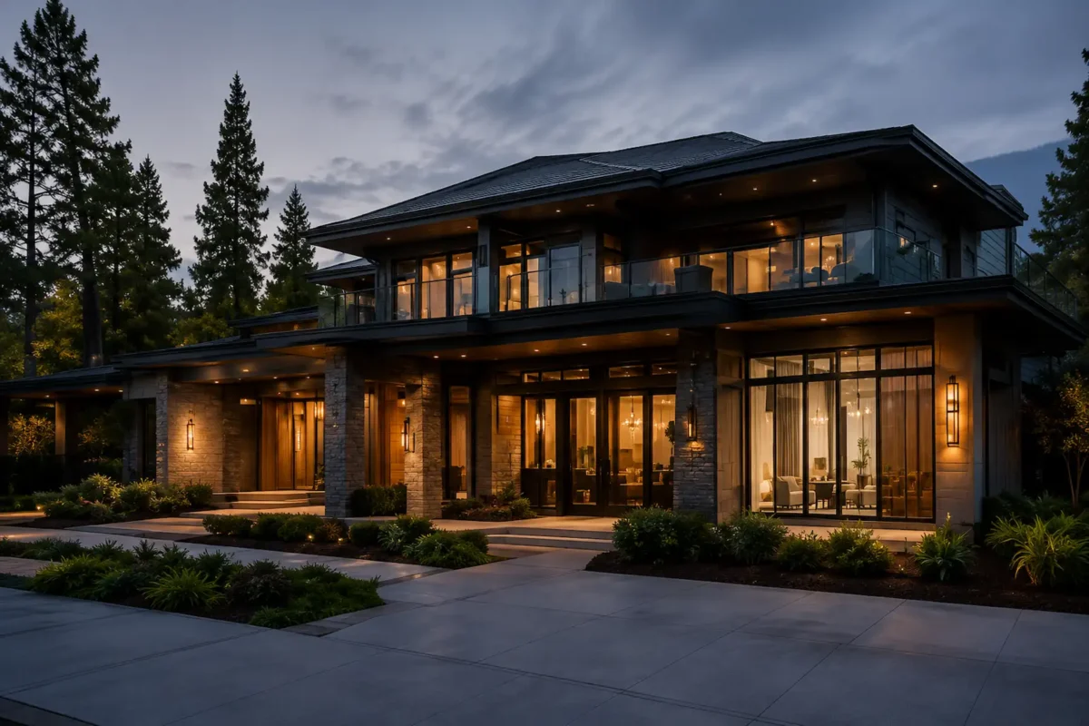 Luxury residential address signs, estate signage, illuminated house numbers, and custom home signage in Metro Vancouver.